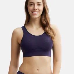 Jockey JW12 Women's Wirefree Padded Tencel Lyocell Elastane Full Coverage Lounge Bra image 5