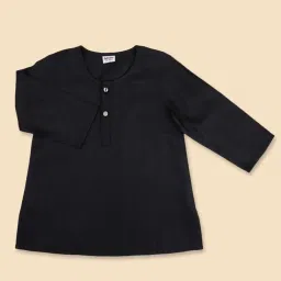 Fabindia Black Viscose Blend 3Pc Kurta Set image 5