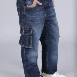 Cantabil Blue Boys Cotton Regular Fit Track Pants image 4