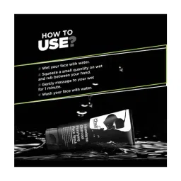 Qraa Men Himalayan Activated Bamboo Charcoal Purifying Face Wash - 100 gm image 4