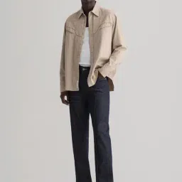 GANT Beige Full Sleeves Cotton Shirt image 4