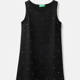 United Colors of Benetton Girls Black Cotton Dress-picture-39