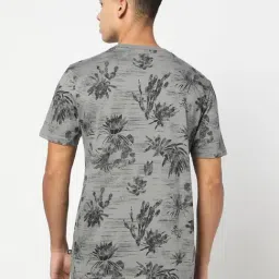 GAP Grey Cotton Slim Fit Abstract T-Shirt image 2