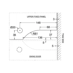 OZONE Wall Mounted Over Panel Patch with Pivot Aluminium Alloy Base SS304 Cover Satin Stainless Steel Finish, OPF-4 STD SSS image 3