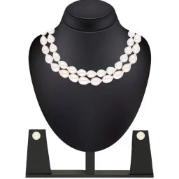 Sri Jagdamba Pearls White Alloy Casual Necklace & Earring Set-picture-21