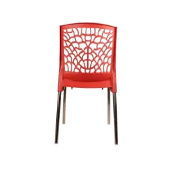 Diya DC- 10 Polypropylene Armless Cafeteria Chair, Red image 4