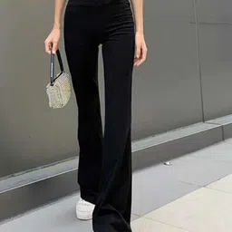 Next One Women Smart Flared High-Rise Easy Wash Trousers image 4