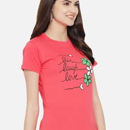 Dreambe Women Typography Printed T-shirt image 3