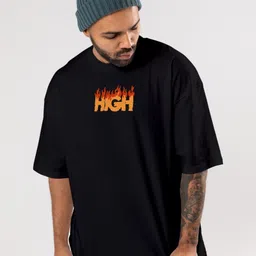 FLYIND VOGUE OUTFIT Men Bio Finish Typography Printed Round Neck Cotton Oversized T-shirt-picture-30