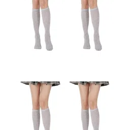 MUKHAKSH Women Grey Melange Socks-picture-19