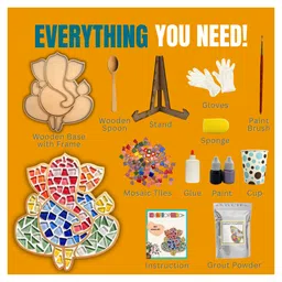 Craftopedia DIY Mosaic Art Kit - Ganesha - Multicolor image 2