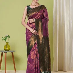 KAYOMMI Woven Design Zari Banarasi Saree-picture-26