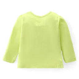 Babyhug Cotton Knit Full Sleeves Night Suit With Strawberry & Floral Print - Green image 3