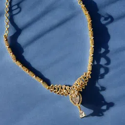 Anouk Gold Plated Cubic Zirconia Studded Jewellery Set image 4