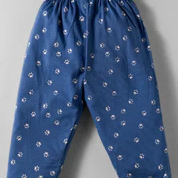 Tango Single Jersey Knit Full Sleeves Night Suit with Tiger Print - Peach image 4