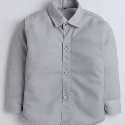 Fourfolds Cotton Blend Woven Full Sleeves Geometric Textured 3 Piece Party Suit With Bow Set - Grey image 5