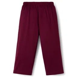 Tango Single Jersey Knit Full Raglan Sleeves T-Shirt & Joggers Set With Balloon Print - Maroon & Pink image 5