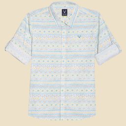 Allen Solly Junior Boys Slim Fit Opaque Printed Casual Shirt-picture-42