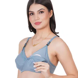 Liigne Women Maternity Pack Of 4 Full Coverage Cotton Bra image 4