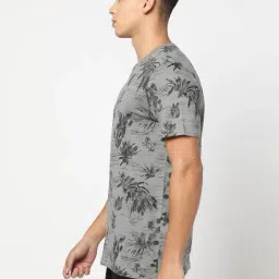 GAP Grey Cotton Slim Fit Abstract T-Shirt image 3