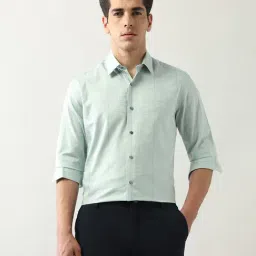 Arrow New York Green Cotton Slim fit Stripes Formal Shirt-picture-41