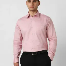 Van Heusen Pink Cotton Regular Fit Printed Shirt-picture-23