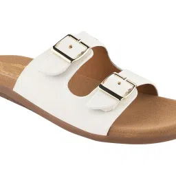 Shoetopia Women's White Casual Sandals image 5