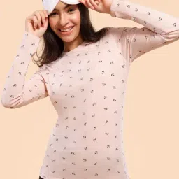 Enamor Pink Cotton Printed T-Shirt-picture-11