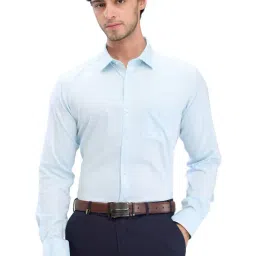Park Avenue Green Slim Fit Texture Shirt-picture-24