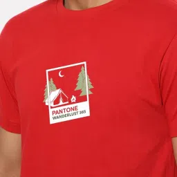 Bewakoof Red Cotton Graphic Regular Fit T-Shirt image 5