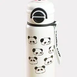 Little Surprise Box LLP White & Black Single Stainless Steel Printed Double Wall Vacuum Water Bottle-picture-19