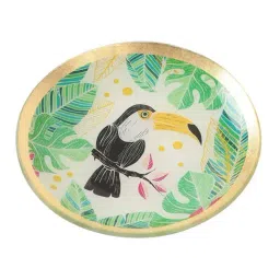Chumbak Multicolor Glass Toucan Do It Trinket Platter - Set of 1-image-9