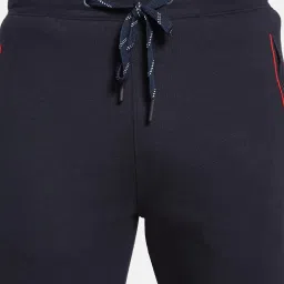 Octave Navy Cotton Regular Fit Trackpants image 5