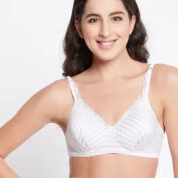 Clovia White Striped T-Shirt Bra-picture-21