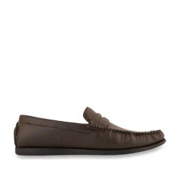 Pelle Albero Men's Coffee Brown Casual Loafers-picture-3