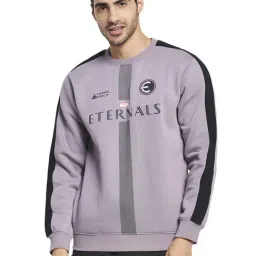 Octave Light Purple Round Neck Sweatshirt-image-6