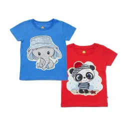 Pranava Kids Red & Blue Printed T-Shirt (Pack of 2)-picture-12