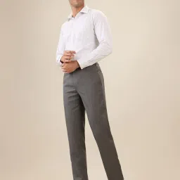 Park Avenue Dark Grey Polyviscose Slim Fit Formal Trosuers image 5