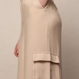 Only Beige Regular Fit High Rise Cargo Pants image 5