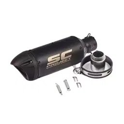 RA Accessories Black SC Project Mini2 Silencer Exhaust for Hero Passion Plus-image-57