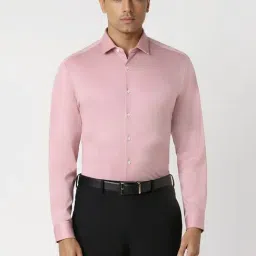 Van Heusen Pink Cotton Slim Fit Shirt-picture-21