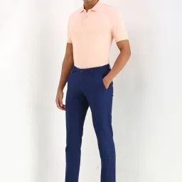 Allen Solly Peach Regular fit Solid Casual Polo T-Shirt image 5