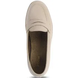 Mochi Women's Beige Loafers image 4