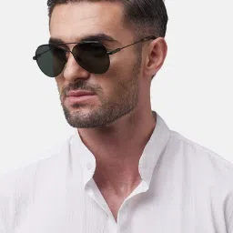 Shisen Fox Daitan Copper Aviator Unisex UV Protection Sunglasses -58 mm image 5