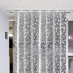 HOME ARK White & Grey Set of 3 Long Door Curtain-image-55