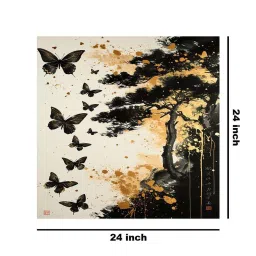 999Store Multicolor Canvas Butterfly Journey Wrapped Painting image 5