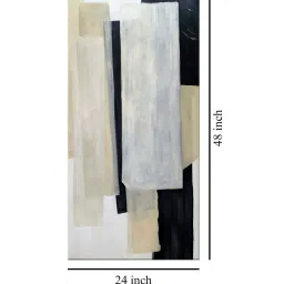 999Store Grey & Black Canvas Modern Geometric Abstract Painting image 5