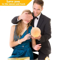 XERGY Gold-Toned Acrylic Spherical Table Lamp image 5