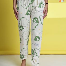ETC Women Pack Of 2 Floral Printed Cotton Mid-Rise Lounge Pants-picture-43