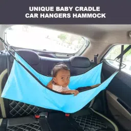 Allextreme Car Cradle Hammock Sky Blue Color with Adjustable Belt Hangers and Carry Bag for 0 to 3 Year Baby, EX-CHC06 image 3